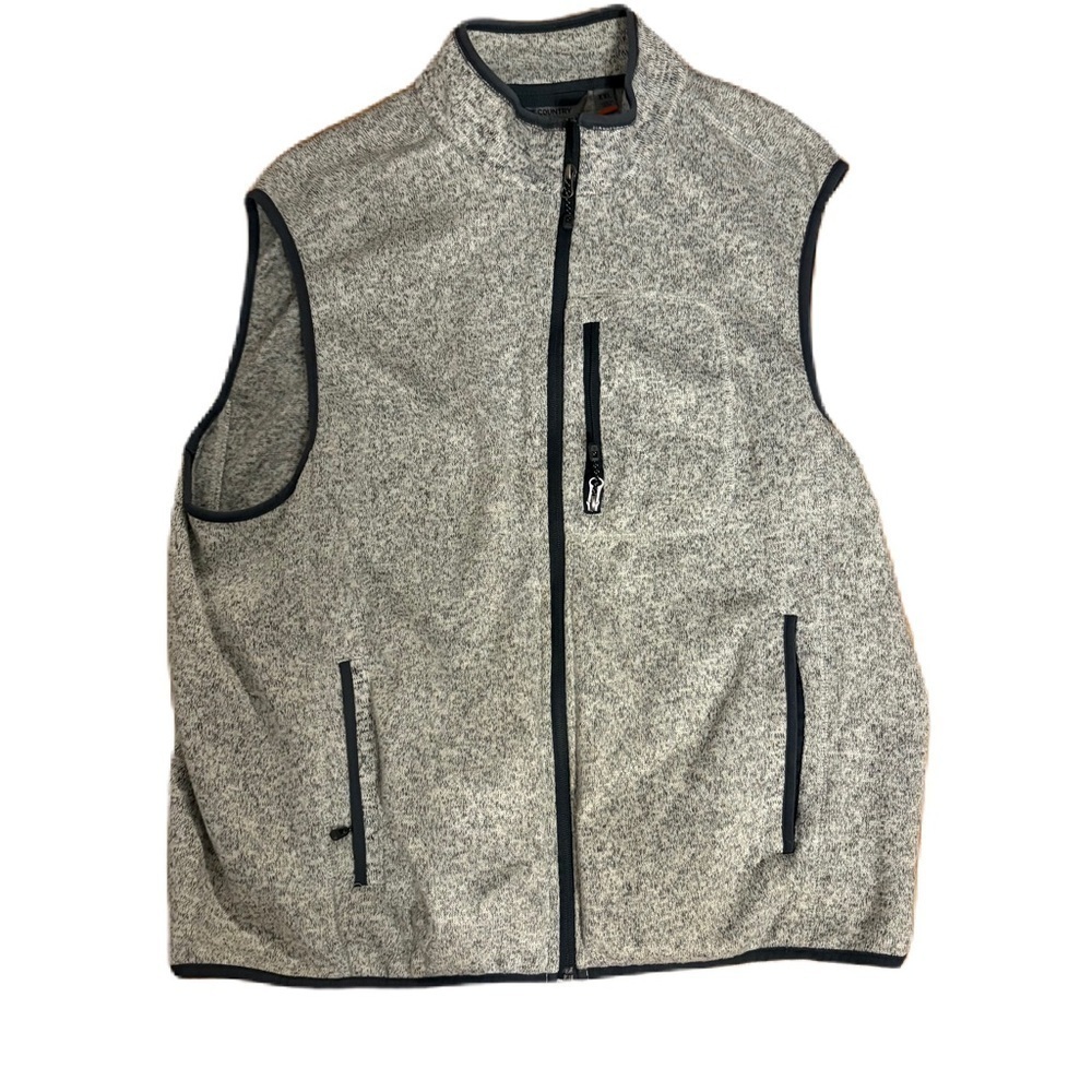 Free Country Men's Gray Vest XXL Fleece Full Zip